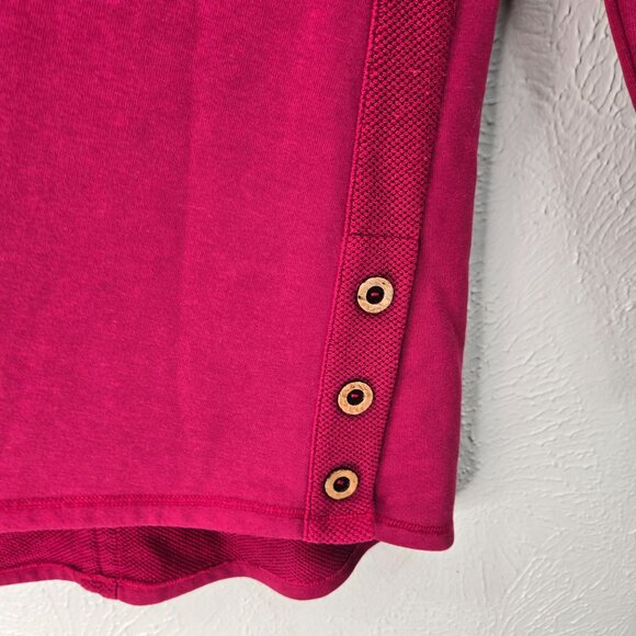 Habitat Cowl Neck Sweater Women L Red Pullover Lagenlook Relaxed Long Sleeve Top - Picture 5 of 14